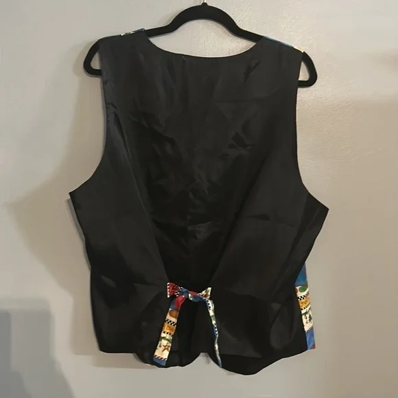 vintage 90s santa reindeer snowman festive holiday winter vest size 1X - Picture 4 of 4